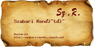 Szabari Renátó névjegykártya