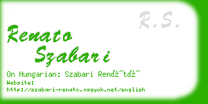 renato szabari business card